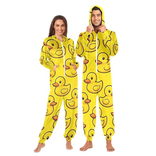 Disfraz de pato amarillo de una pieza para invierno y navidad 4