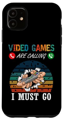 Video Games Are Calling And I Must Go Funny Player �Q�[�}�[�{�[�C �X�}�z�P�[�X iPhone 11 �p
