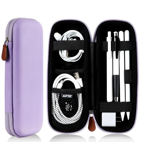 Image of AGPTEK Case Holder for Apple Pencil, Slim PU Leather Carrying Case Pouch Cover Compatible with Apple Pen Accessories, USB Cable, Earphone, Samsung Stylus iPad Pro Pen /Pencil, Recording Pen, Purple | for Apple Pen Accessories, MP3 Players, USB Cable, Earphone, Samsung Stylus iPad Pro Pen /Pencil, Recording Pen (Purple)