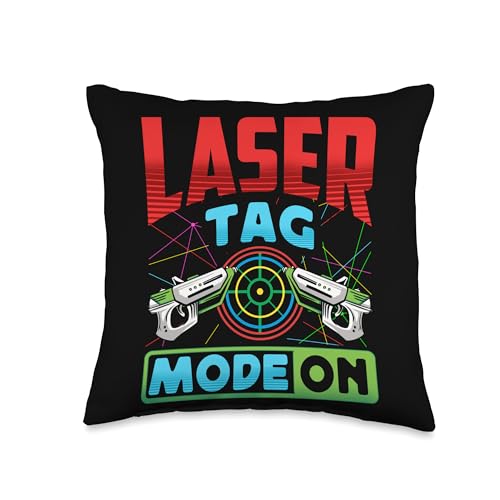 Funny Laser Tag Mode On Quote For Boys Or Girls Cool Lazer Throw Pillow