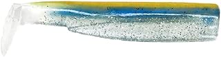 Black Minnow Fiiish Lures Cuerpos BM 90 - Señuelo Blando de Vinilo para Pesca Spinning de Bass Lubina y Otras Especies - 4 cuerpos de 7cm Nº2 (Or/Bleu)