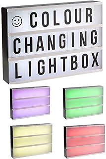 Almineez A4 Colour Changing Cinematic Light Up Box Led Sign Letters Numbers & Symbols - Battery Operated