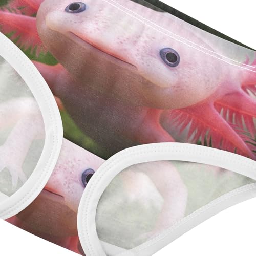 Cute Axolotl Funny Panties Little Girl Toddler Underwear Custom Cotton Personalized Kids Undies Briefs 2t4