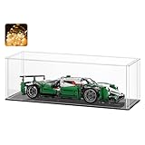 LASOA Acrylic Display Case – Display Box for Collectibles, Figures, Memorabilia, Clear Showcase with Black Base, Self-Assembly Display Container, 10x5x4inch
