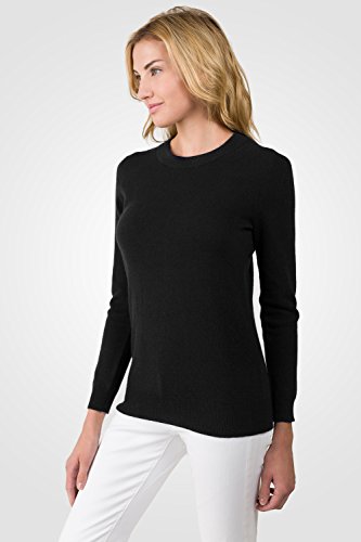 JENNIE LIU Women's 100% Pure Cashmere Long Sleeve Crew Neck Sweater3