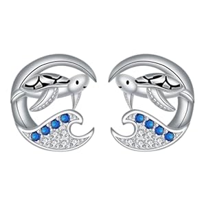 Boucles d'oreilles Tortue Argent Sterling 925 BerriBling