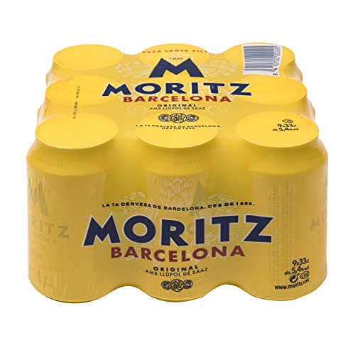 Moritz Original - Pack 9 latas x 33 cl - 5.4 % Volumen de Alcohol.