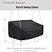 STAYDEN Porch Swing Cover Waterproof Outdoor Hanging Swing Cover Tear resistant All WeatherProof Patio Furniture Covers (Black, 85x45x(32-24)inch) (56x28x(32-24)Inch)