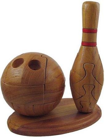 Bowling 3D Jigsaw Wooden Puzzle Brain Teaser
