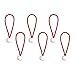 Lot de 6 tendeurs à boules blanches de qualité supérieure traités anti-UV avec boucle de 10,2 cm/12,7 cm/15,2 cm/20,3 cm/22,9 cm Noir/rouge/bleu/blanc/café – Rouge, 20,3 cm