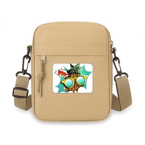 Mini sac à main à bandoulière léger avec motif PineFruit texturé