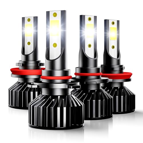 Image of Lights compatible for Toyota Prius 2010 2011 2012 2013 2014 2015 High Low Beam Bulb Super Bright for Off-Road Snow Rain Night Driving,Plug and Play, 4 Packs