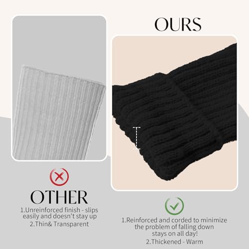 Buauty Leg Warmers 80s Party Ribbed Knit Outfits for Women Girls Fashion Y2k Winter Sports Neon Party Yoga Socks Accessories3