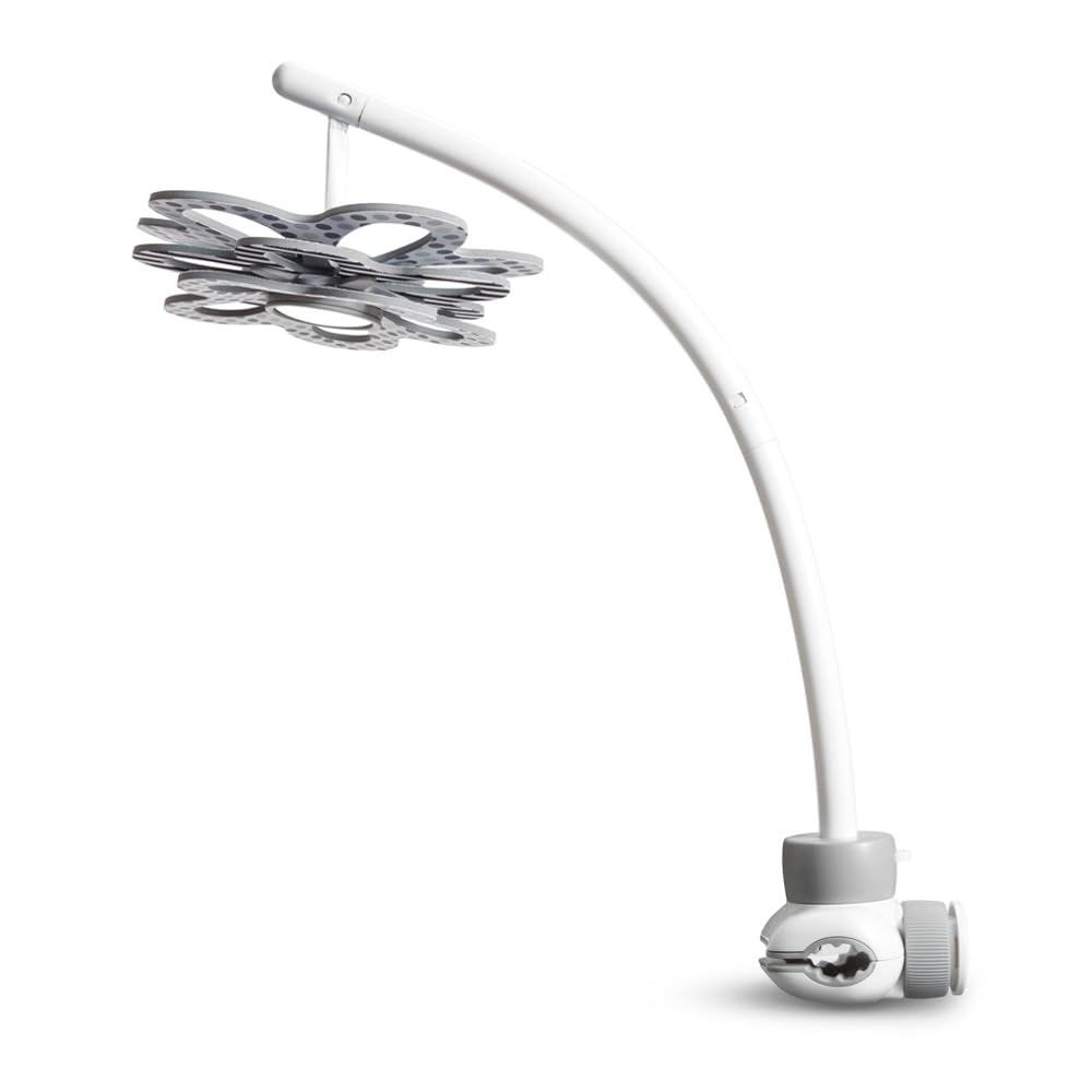 Munchkin Baby Bloom Mobile for Munchkin Bluetooth Baby Bouncer Swing | Black and White Flower with Centre Mirror for Baby Entertainment| Modern Design with Easy Clip-On Feature |