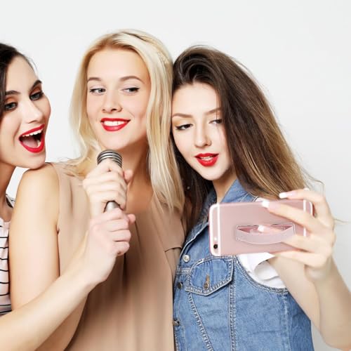 Ymapinc 4 uchwyty na telefon komórkowy, uchwyt na palec, samoprzylepny uchwyt na telefon komórkowy, obsługa jedną ręką, nadaje się również do czytników e-booków i małych tabletów, akcesoria do