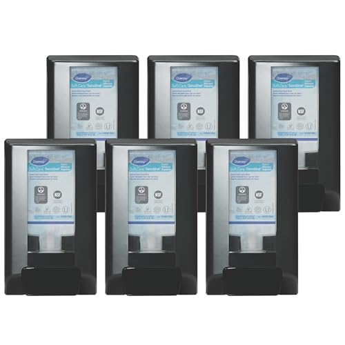 Image of Diversey IntelliCare Manual Hand Hygiene Dispenser, Black, 6 Pack