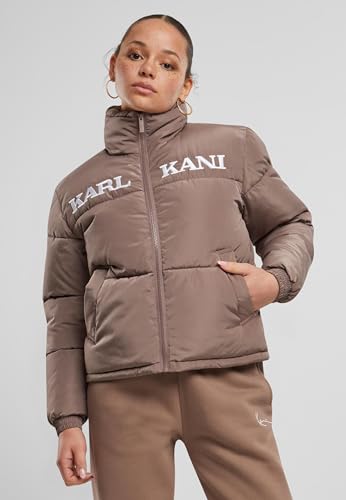 Damen W Retro Essential Pufferjacke Taupe - 7