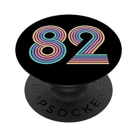 Número 82, ochenta y dos aniversario hombres y mujeres 82 cumpleaños PopSockets PopGrip Intercambiable