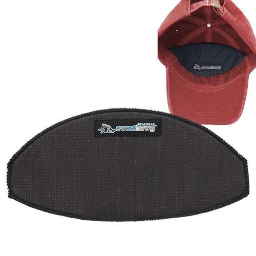 Image of SweatHawg Double Sweat Hat Liner Insert – 2X Absorbency, No Sweat Cap Liner & Shaper for All Hats & Caps/Ultra-Wicking, Quick Drying and Cooling/Lightweight | Charcoal