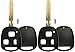 KeylessOption Just the Key Case Keyless Entry Remote Control Car Key Fob Shell Replacement for HYQ1512V (Pack of 2)