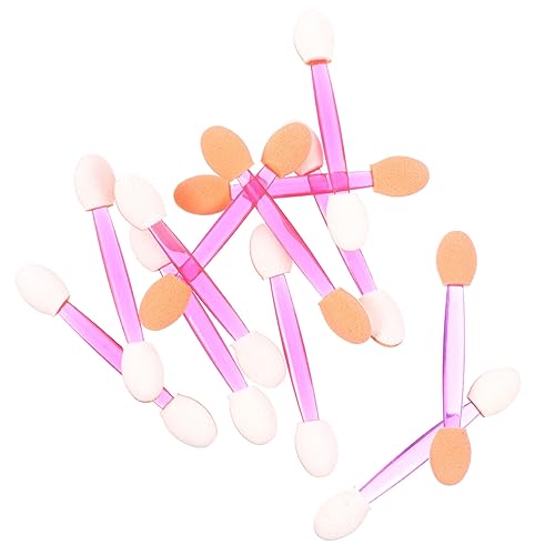 OSOLADY 80個デュアルヘッド アイシャドウスポンジ 使い捨て 化粧用アプリケーター 肌に優しいスポンジ付き メイクアップブラシ 旅行やイベントに便利