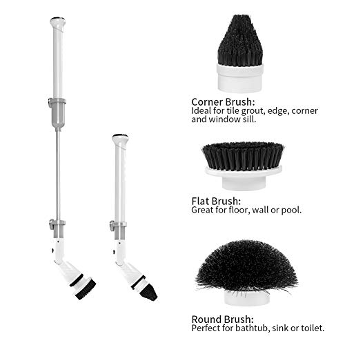 Szfixez 3Pcs Electric Spin Scrubber Replacement Brush Heads Kit Power Scrubber Brush For Floor, Tub And Tile, Bathroom, Shower, Kitchen #TOP5