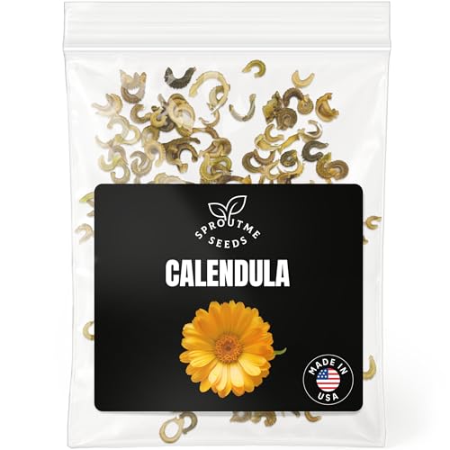 Calendula Seeds for Planting – 150+ Non-GMO Heirloom Pacific Beauty Flowers, Edible Petals & Pollinator Garden Plant (Calendula officinalis)