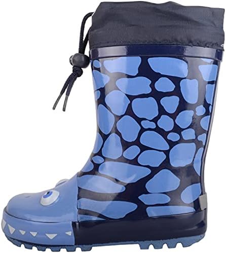 ABSOLUTE FOOTWEAR Childrens Kids Boys Winter Slip On Waterproof Rain Monster Wellington Welly Boots