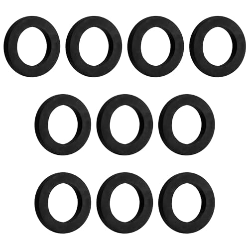 Luckious 10 Pack Shower Hose Washers - Rubber Seals for Shower Head and Hose, Good Sealing and Wear Resistance, Convenient Installation(Black)