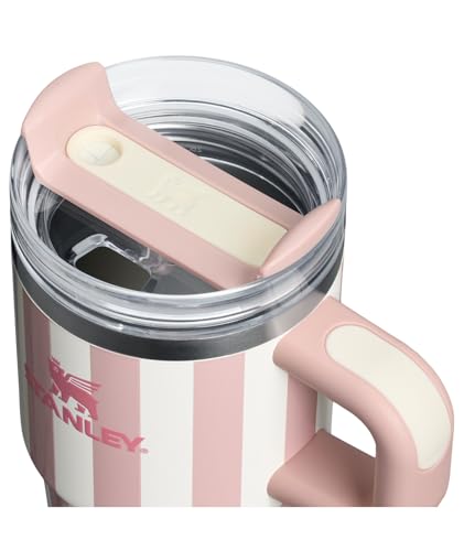 Image of STANLEY Quencher H2.0 Tumbler with Handle and Straw 20 oz | Flowstate 3-Position Lid | Cup Holder Compatible for Travel | Insulated Stainless Steel Cup | BPA-Free | Peach Whip Cabana Gloss