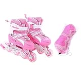 Girls Inline Skates Adjustable Rollerblades for Kids Girls Illuminating Wheel the Premium Breathable Mesh Roller Skates Double Secure Lock