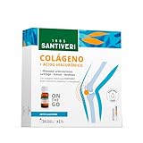 SANTIVERI - Colágeno Líquido, Complemento Alimenticio con Colágeno Hidrolizado, Ácido Hialurónico, Vitamina C y Manganeso, Contribuye al Bienestar en Articulaciones y Cartílagos - 16 Viales