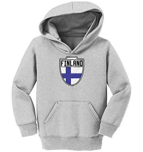 Finland Country Soccer Crest Toddler/Youth Fleece Hoodie