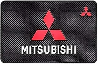 New and distinctive shape silicone car dashboard pad compatible with Mitsubishi logo 19cm wide 12cm