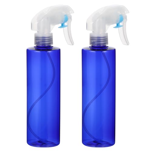 LIFKOME 2pcs 250ml Blue Pet Plastic Spray Bottles with Kauo Trigger Sprayer, Refillable Portable Hand Pressure Water Sprayers for Home, Garden, and Beauty Use