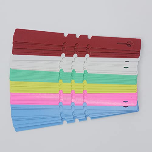 Mziart 120Pcs 6 Colors Plastic Plant Labels Wrap Around Tree Tags Markers, Adjustable Nursery Garden Labels Plant Tags With Large Writing Surface #TOP4