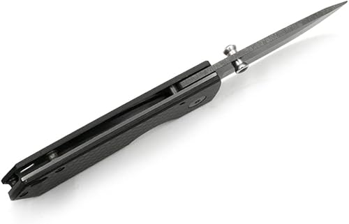 Miniatura 3 de Cool Hand Cuchillo plegable de fibra de carbono de 5.2 pulgadas, hoja de cerámica de espejo negro pulido de 2 pulgadas, cuchillo de bolsillo