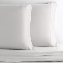 Cariloha Retreat 2-Piece Sateen Pillowcase Set | White |King | Lyocell Material | Breathable, Corner Straps, Extra Soft & Cooling
