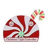 Mr. Christmas Candy Cane Light Controller, Interactive Christmas Light Switch for Indoor Holiday Decorations