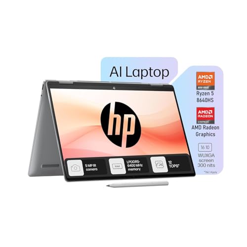 HP Envy x360, Enhanced by AI, AMD Ryzen 5 8640HS, 14-inch (35.6 c...