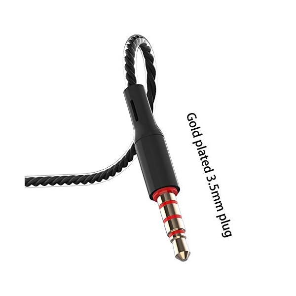 VPB S12 in Ear Earbud Deep Bass Clear Sound Wired Earphone Tangle Free Headphone Noise Isolating with Microphone for iOS and Android Smartphone, Laptop, MP3, Pad (Black White Pink Green 4 Pairs)