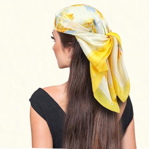 Image of Camellia Scarf for Women Stylish, Versatile Silky-Feel Satin Scarf for Women