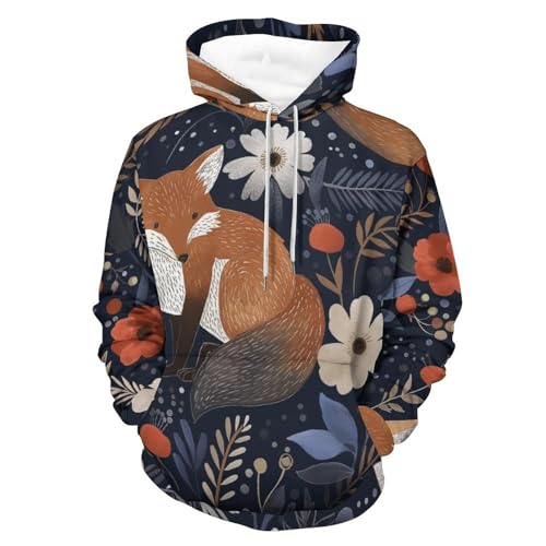 Hoodie Renard et Fleurs : Le Sweat Idéal pour vos Sorties en Ville
