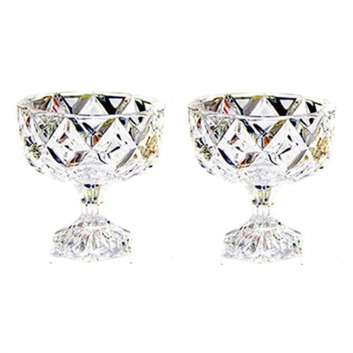 Ciotole per antipasti Piatti for spuntini in vetro di cristallo Piatti for spuntini in vetro diamantato vintage Piatti da dessert Piatti da spuntino for dessert Salsa gelato o spuntino. Insalatiere (