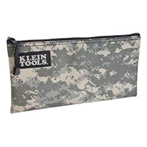 Klein Tools 5139C Zipper Bag, Camo Bag is 12.5 x 7-Inch, Durable Cordura Fabric Camouflage Design
