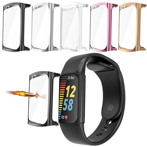Coques Fitbit Charge 5 TPU souple JZK - Protection d'écran haute sensibilité tactile