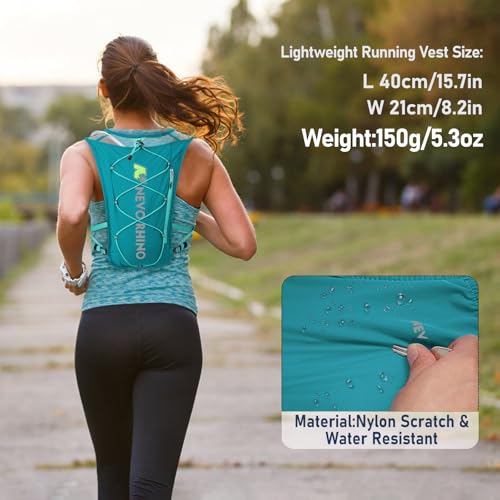 Running Hydration Vest, 5.5L Running Vest for Women Men with 2L TPU Water Bladder,Hydration Backpack for Hiking Marathon Race