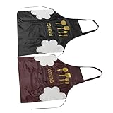 Gatuida 2 Piezas Delantales Impermeables para Mujer con Diseño Babero Cintura Antideslizante Protección contra Salpicaduras para Cocina y Lavado