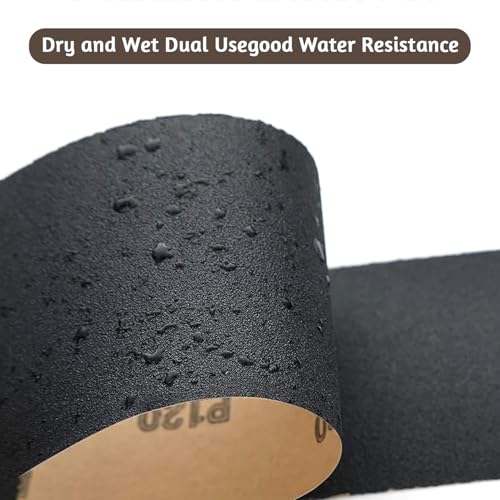 zoerbufan 15 Stück Profi Schleifpapier Set 23x9 cm, Körnung 80 120 150 180 240 320 400 600 800 1000 1200 1500 2000 2500 3000, Nass und Trocken für Auto Metall Holz Lack Wände Glas Schleifen Finishing