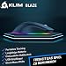 KLIM Blaze - Wiederaufladbare kabellose RGB Gaming Maus - NEU - Hochpräziser Sensor mit Langer Akkudauer - Einstellbar auf bis zu 10000 DPI - Kabel- und Funk Maus Modus (Schwarz)